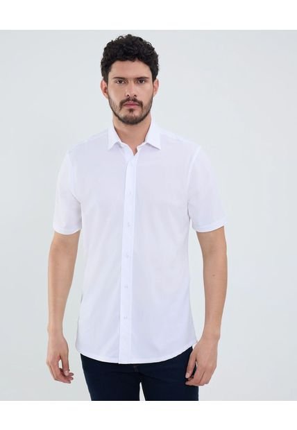 Camisa Para Hombre Manga Corta Con Bolsillo Cuello Formal C Color Blanco Marca Patprimo #44013151