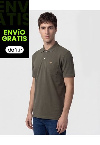 Polo Unicolor Con Bolsillo   Para Hombre Verde Patprimo Patprimo