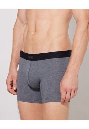 Boxer Unicolor Con Elástico En Contraste En Lycra-Algodón X1 Para Hombre Gris Patprimo