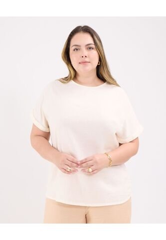 Blusa Para Mujer Manga Corta Color Crema Marca Patprimo #14121381 Patprimo
