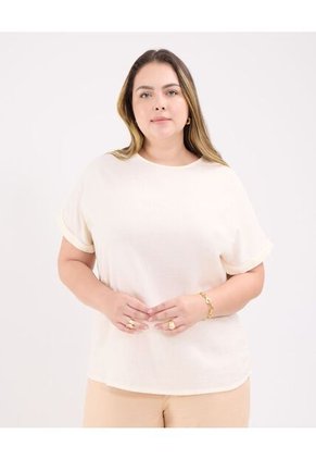 Blusa Para Mujer Manga Corta Color Crema Marca Patprimo #14121381