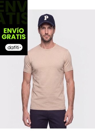 Camiseta Básica Cuello Redondo   Para Hombre Café Patprimo Patprimo