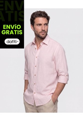 Camisa Unicolor Manga Larga Para Hombre  Para Hombre Negro Patprimo Patprimo
