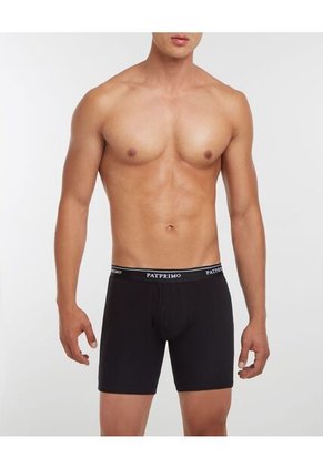 Boxer  Con Bragueta Funcional En Lycra-Algodón X1 Para Hombre Negro Patprimo