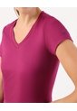 Camiseta Básica De Cuello En V  Para Mujer Vino Patprimo de Patprimo