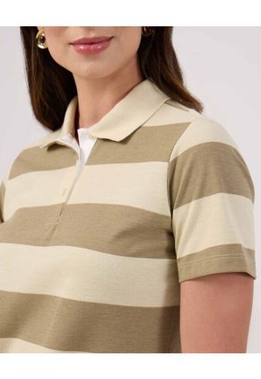 Polo A Rayas   Para Mujer Crema Patprimo