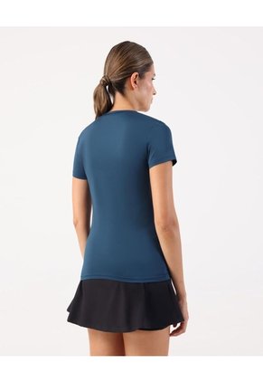 Camiseta Básica De Cuello En V Para Mujer Azul Patprimo