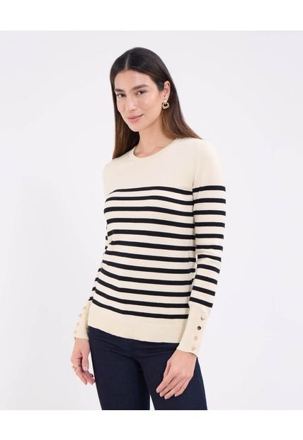 Saco Para Mujer Cuello Redondo Color Crema Marca Patprimo #30330634