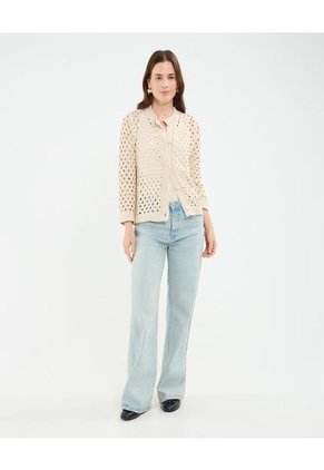 Saco Para Mujer Cuello Redondo Color Beige Marca Patprimo #30330628