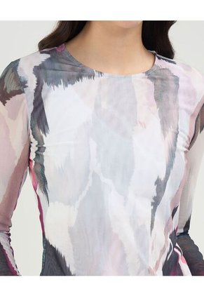 Camiseta Para Mujer Manga Larga Cuello Redondo Color Crudo Marca Patprimo #30093666