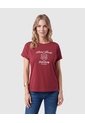 Camiseta Estampada Manga Corta Para Mujer  Para Mujer Vino Patprimo de Patprimo
