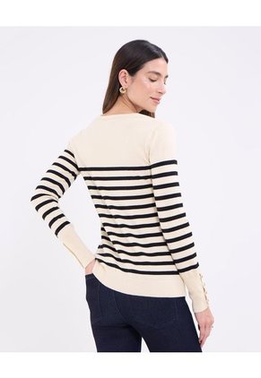 Saco Para Mujer Cuello Redondo Color Crema Marca Patprimo #30330634