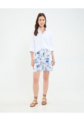 Bermuda Para Mujer Regular Corto Color Azul Marca Patprimo #30100380 Patprimo