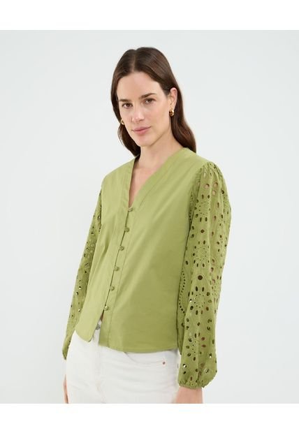Blusa Para Mujer Manga Larga Color Verde Marca Patprimo #30123539