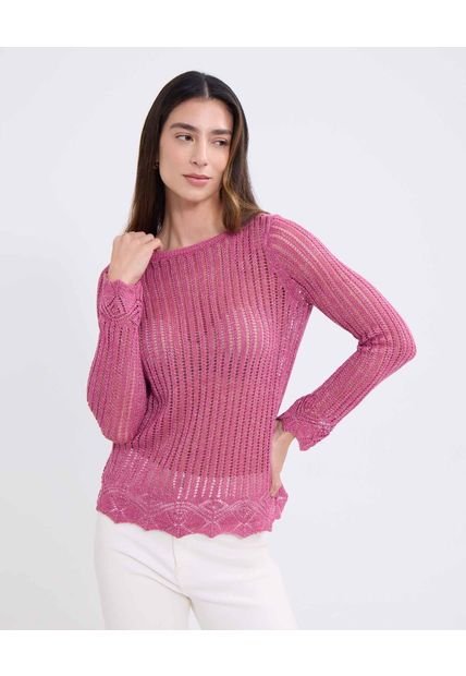 Saco Para Mujer Cuello Redondo Color Rosa Marca Patprimo #30330632