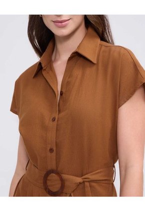 Vestido Para Mujer M/C Largo Color Café Marca Patprimo #30171027