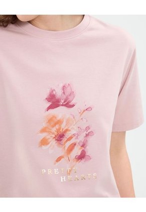 Camiseta Para Mujer Manga Corta Cuello Redondo Color Rosa Marca Patprimo #30093712