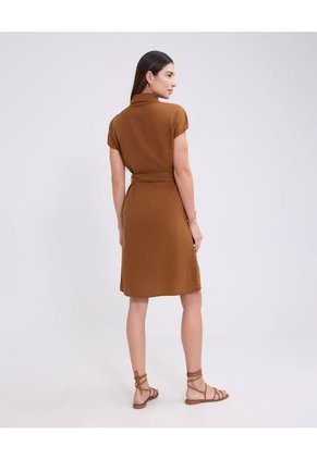 Vestido Para Mujer M/C Largo Color Café Marca Patprimo #30171027
