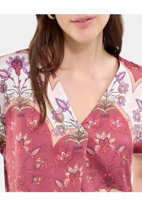 Blusa Para Mujer Manga Corta Color Vino Marca Patprimo #30123526