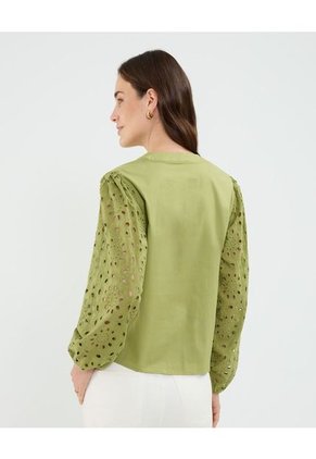 Blusa Para Mujer Manga Larga Color Verde Marca Patprimo #30123539