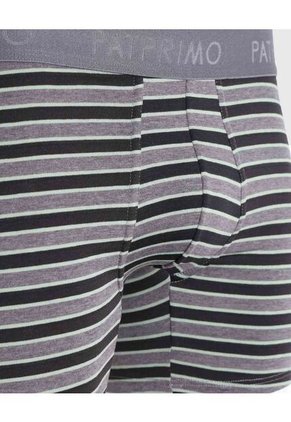 Bóxer Medio A Rayas X1 Para Hombre Gris Patprimo
