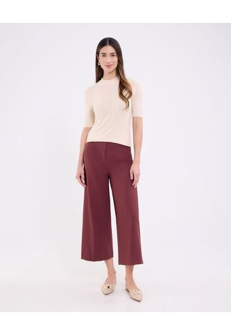 Pantalón Para Mujer Multiusos Plano Color Vino Marca Patprimo #30071991 Patprimo
