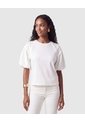Camiseta Mangas Abullonadas Para Mujer  Para Mujer Blanco Patprimo de Patprimo