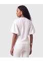 Camiseta Mangas Abullonadas Para Mujer  Para Mujer Blanco Patprimo de Patprimo
