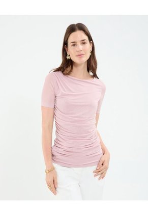 Camiseta Para Mujer Manga Corta Cuello Redondo Color Rosa Marca Patprimo #30093758