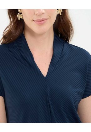 Camiseta Para Mujer Manga Corta Cuello V Color Azul Marca Patprimo #30093706