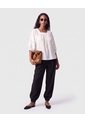Pantalón De Mujer Con Pinzas Y Tobillo Ajustado  Para Mujer Negro Patprimo de Patprimo
