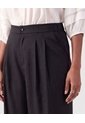 Pantalón De Mujer Con Pinzas Y Tobillo Ajustado  Para Mujer Negro Patprimo de Patprimo
