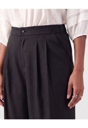 Pantalón De Mujer Con Pinzas Y Tobillo Ajustado  Para Mujer Negro Patprimo