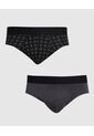 Pantaloncillo Brief  Estampado En Lycra-Algodón X1 Para Hombre Negro Patprimo de Patprimo