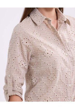 Camisa Para Mujer Manga Larga Color Beige Marca Patprimo #30010700