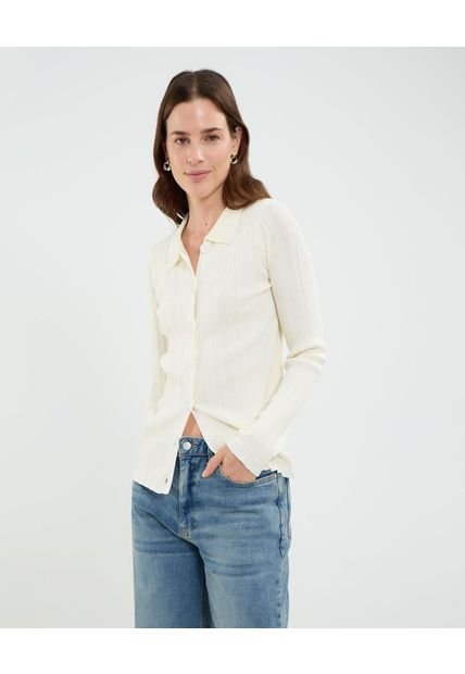 Saco Para Mujer Cardigan Color Crema Marca Patprimo #30330626