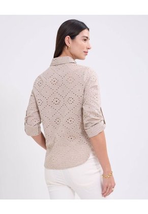 Camisa Para Mujer Manga Larga Color Beige Marca Patprimo #30010700