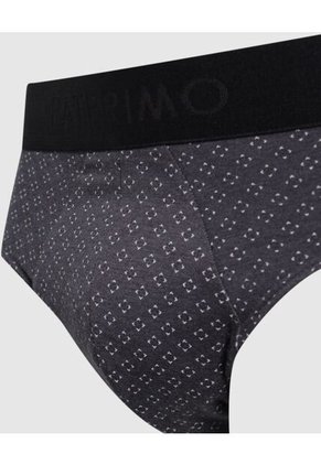 Pantaloncillo Brief  Estampado En Lycra-Algodón X1 Para Hombre Negro Patprimo
