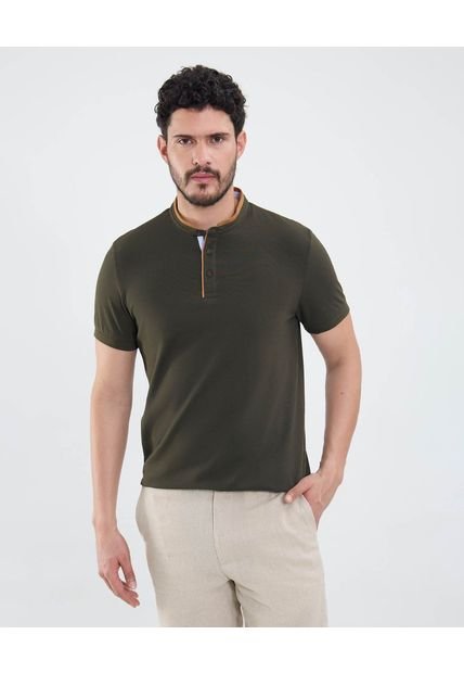 Polo Para Hombre Cuello Mao Sin Bolsillo Color Verde Marca Patprimo #44112738