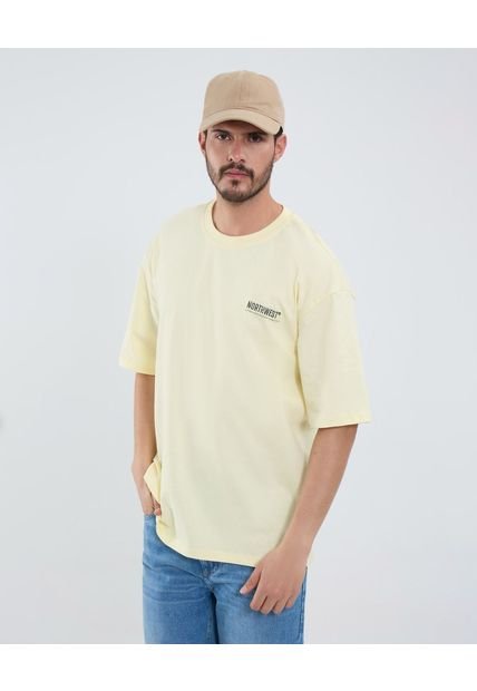 Camiseta Para Hombre Manga Corta Cuello Redondo Color Amarillo Marca Patprimo #44090952