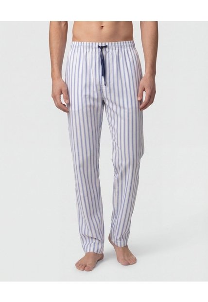 Pijama De Camisa Con Botones   Para Hombre Azul Patprimo