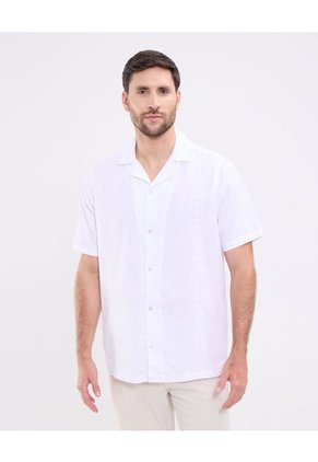 Camisa Guayabera Para Hombre Manga Corta Sin Bolsillo Color Blanco Marca Patprimo #44030400