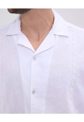 Camisa Guayabera Para Hombre Manga Corta Sin Bolsillo Color Blanco Marca Patprimo #44030400