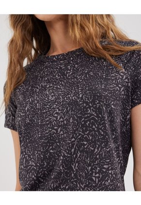 Camiseta Estampada Para Mujer Negro Patprimo