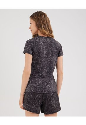 Camiseta Estampada Para Mujer Negro Patprimo