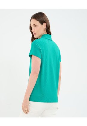 Camiseta Para Mujer Manga Corta Cuello V Color Verde Marca Patprimo #30093706