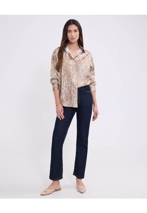 Camisa Para Mujer Manga Larga Color Café Marca Patprimo #30010694