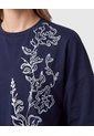 Camiseta Manga Corta Para Mujer  Para Mujer Azul Patprimo de Patprimo