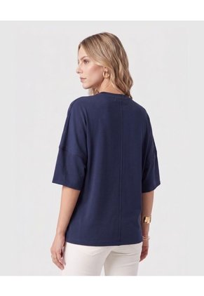 Camiseta Manga Corta Para Mujer  Para Mujer Azul Patprimo