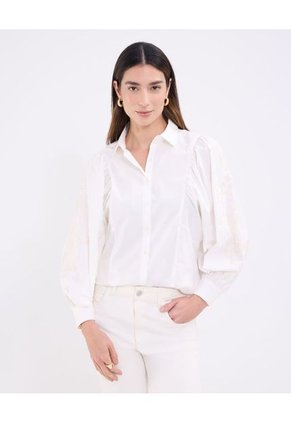 Camisa Para Mujer Manga Larga Color Blanco Marca Patprimo #30010712